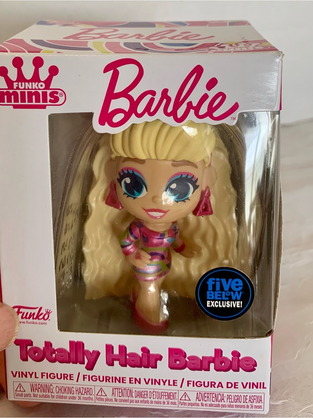 Barbie Totally Hair Fun Vinyl Figure - Blonde with Multicolor Outfit